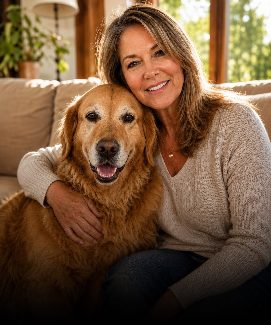 PuppyBlueprint — Woman with golden retriever and the complete training bundle